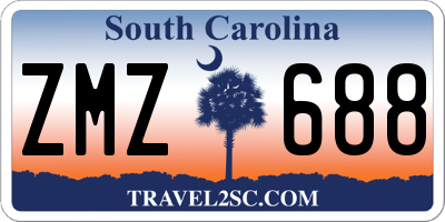 SC license plate ZMZ688
