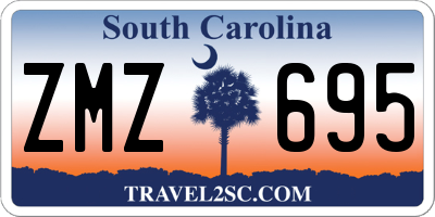 SC license plate ZMZ695