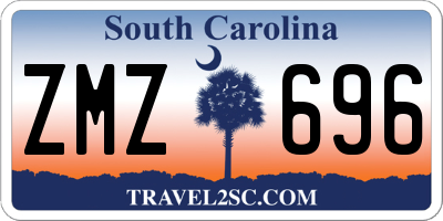 SC license plate ZMZ696