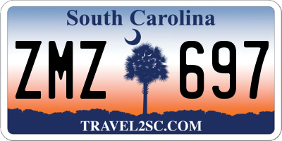 SC license plate ZMZ697