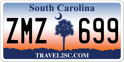 SC license plate ZMZ699
