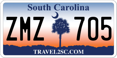 SC license plate ZMZ705
