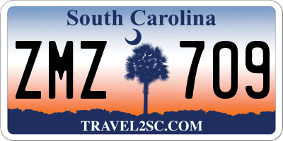SC license plate ZMZ709