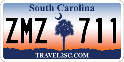 SC license plate ZMZ711
