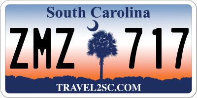 SC license plate ZMZ717