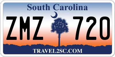 SC license plate ZMZ720