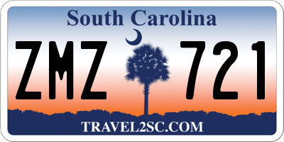 SC license plate ZMZ721