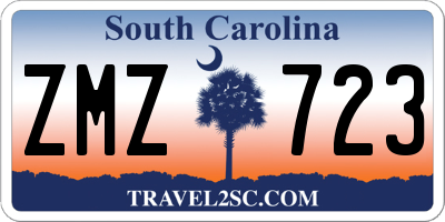SC license plate ZMZ723