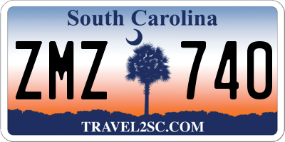 SC license plate ZMZ740