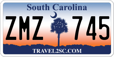 SC license plate ZMZ745