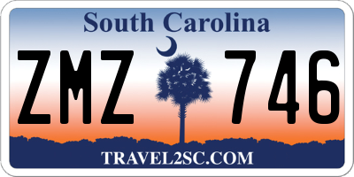 SC license plate ZMZ746
