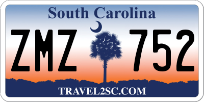 SC license plate ZMZ752