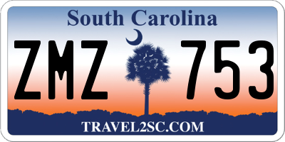 SC license plate ZMZ753