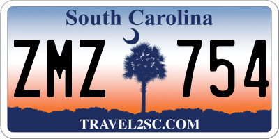 SC license plate ZMZ754