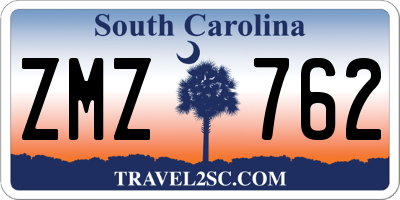 SC license plate ZMZ762