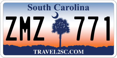 SC license plate ZMZ771