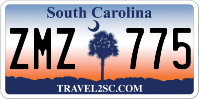 SC license plate ZMZ775