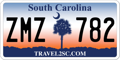 SC license plate ZMZ782