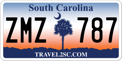 SC license plate ZMZ787