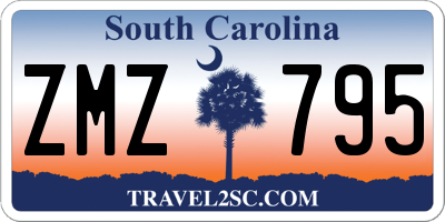 SC license plate ZMZ795