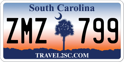 SC license plate ZMZ799
