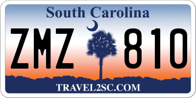 SC license plate ZMZ810