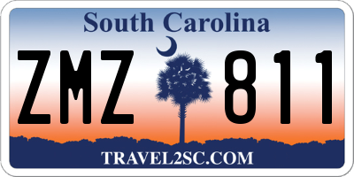 SC license plate ZMZ811
