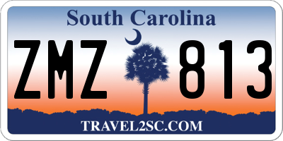 SC license plate ZMZ813