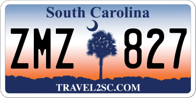 SC license plate ZMZ827