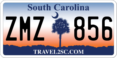 SC license plate ZMZ856