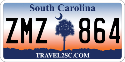 SC license plate ZMZ864