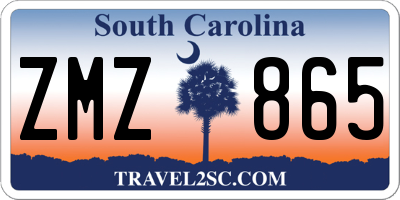 SC license plate ZMZ865