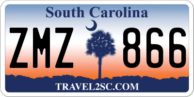 SC license plate ZMZ866
