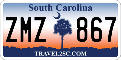 SC license plate ZMZ867