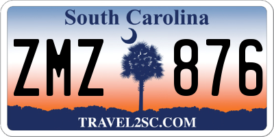 SC license plate ZMZ876