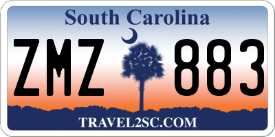 SC license plate ZMZ883