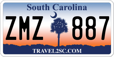 SC license plate ZMZ887