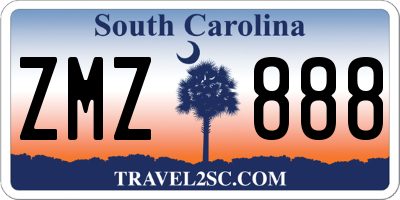 SC license plate ZMZ888