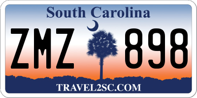 SC license plate ZMZ898