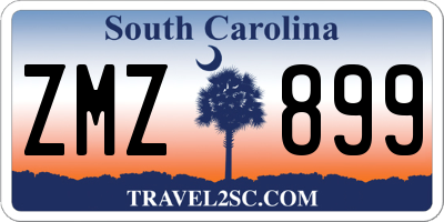 SC license plate ZMZ899
