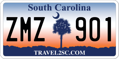 SC license plate ZMZ901