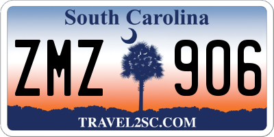 SC license plate ZMZ906