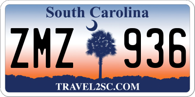 SC license plate ZMZ936
