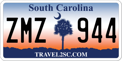 SC license plate ZMZ944