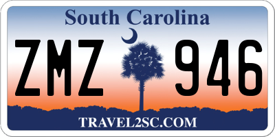 SC license plate ZMZ946