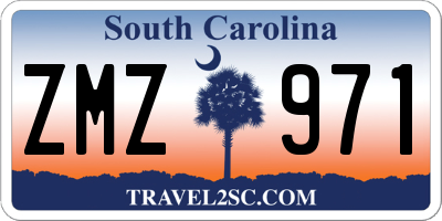 SC license plate ZMZ971