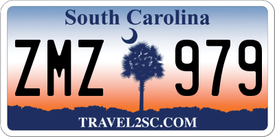 SC license plate ZMZ979