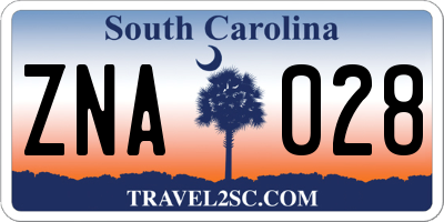SC license plate ZNA028