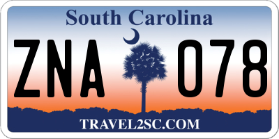 SC license plate ZNA078