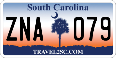 SC license plate ZNA079